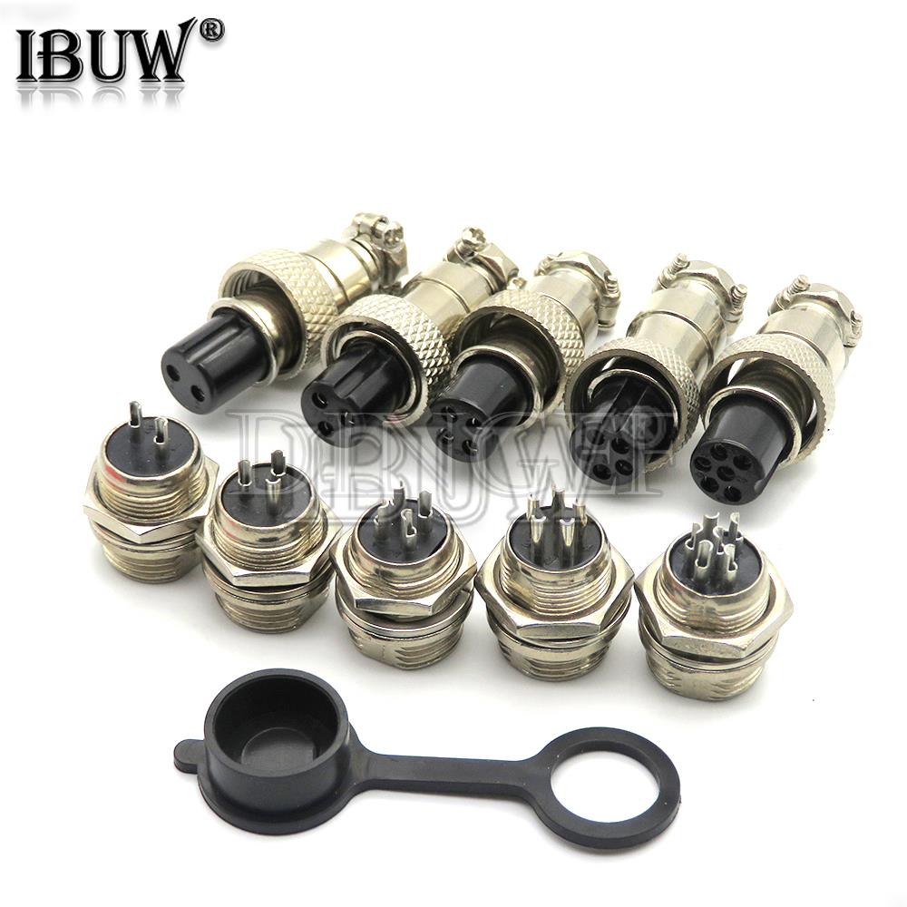 Wire Connector Cap - 1 takım/grup GX12 2/3/4/5/6/7 Pin Erkek