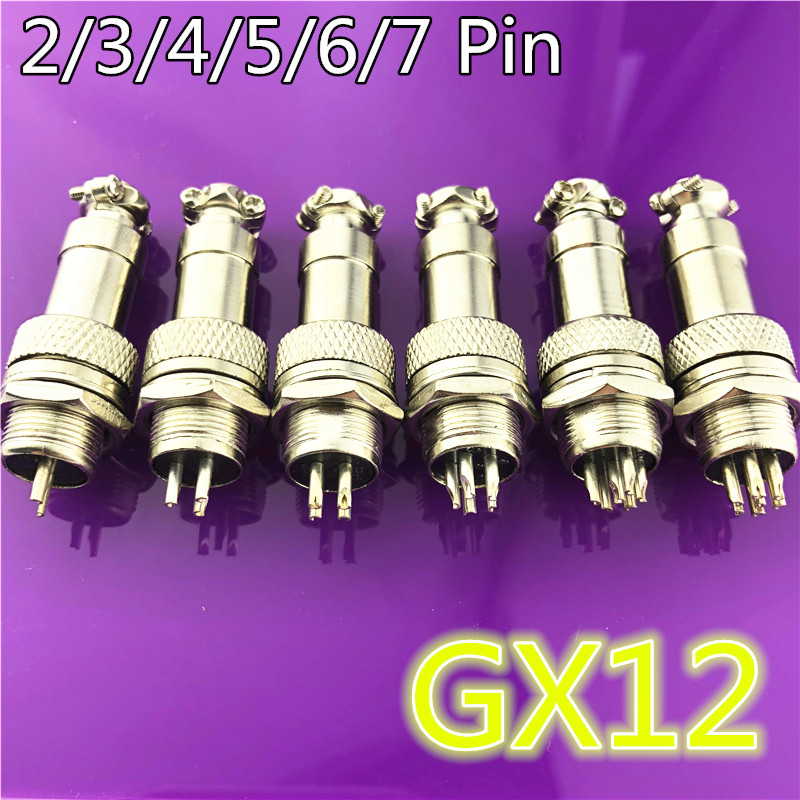 Wire Connector Cap - 1 takım GX12 2/3/4/5/6/7 Pin Erkek